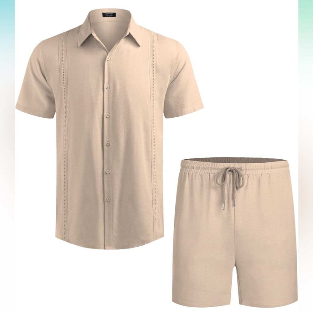 Cuban style men’s 2 piece set